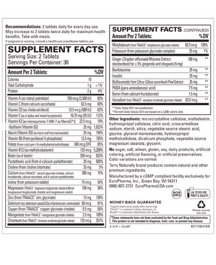 Clinical Essentials Multi-Vitamin & Minerals, 60 Tablets - Spring Street Vitamins