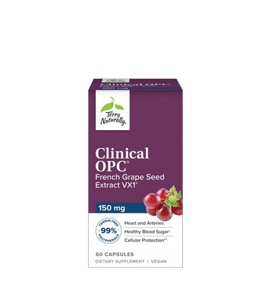 Clinical OPC French Grape Seed Extract VX1, 60 Vegetable Capsules - Spring Street Vitamins