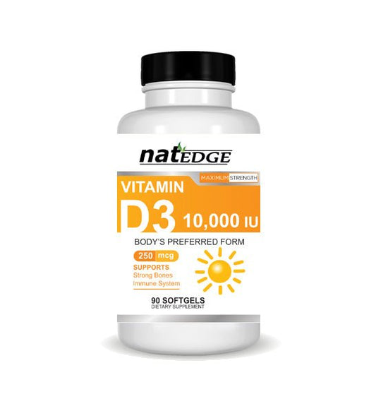 D3 10,000 IU (250mcg), 90 Softgels - Spring Street Vitamins