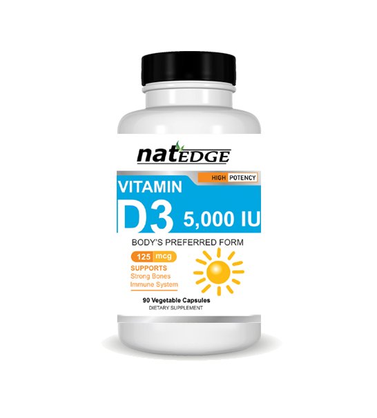 D3 5,000 IU (125mcg), 90 Vegetable Capsules - Spring Street Vitamins