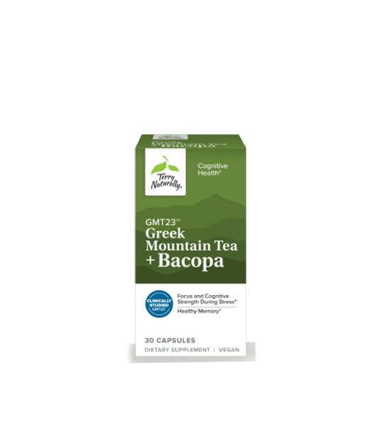 GMT23™ Greek Mountain Tea + Bacopa, 30 Vegetable Capsules - Spring Street Vitamins