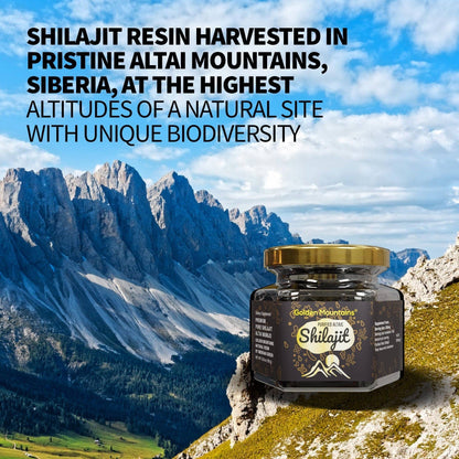 Golden Mountains Shilajit Resin, 3.53 oz (100 g) Glass Jar - Spring Street Vitamins
