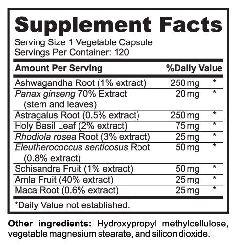 Herbal Adrenal Factors, 120 Vegetable Capsules - Spring Street Vitamins