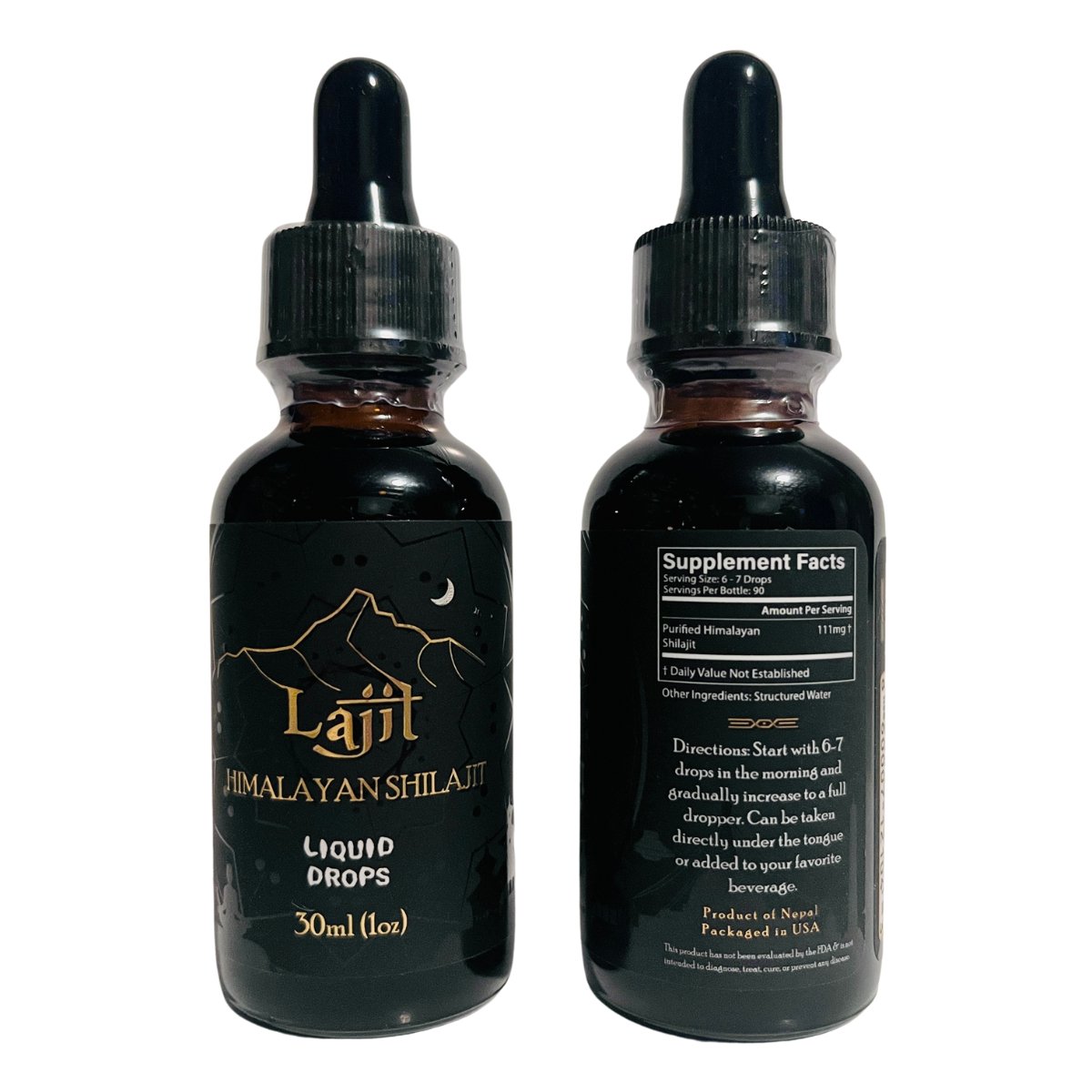 Lajit Himalayan Shilajit Liquid Drops, 1 oz - Spring Street Vitamins