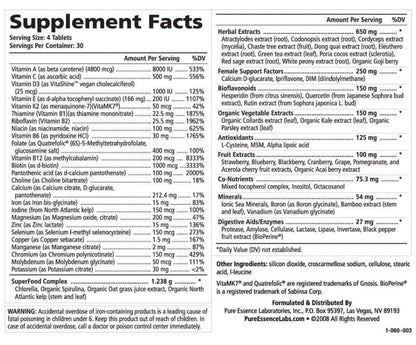 LifeEssence, The Master Multiple, Women's Formula, 120 Tablets - Spring Street Vitamins