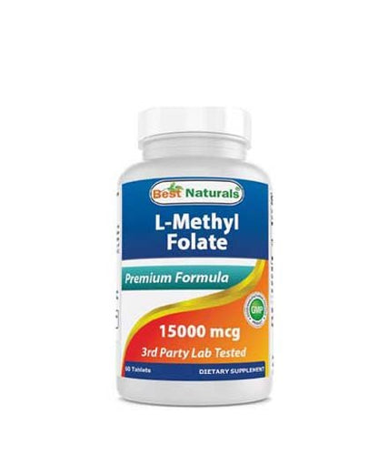 Methyl Folate 15000 mcg 60 Tablets - Spring Street Vitamins