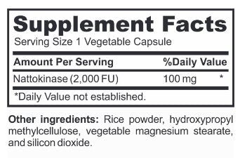 Nattokinase Enzyme 2000 FU, 60 Vegetable Capsules - Spring Street Vitamins