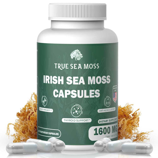 Organic Irish Sea Moss, 120 Vegetable Capsules - Spring Street Vitamins