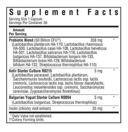 PROBIOTIC & PREBIOTIC 50 BILLION, 30 Veggie Capsules - Spring Street Vitamins