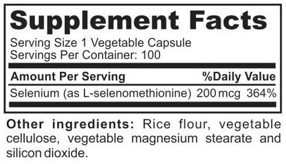 Selenium 200mcg, 100 Vegetable Capsules - Spring Street Vitamins