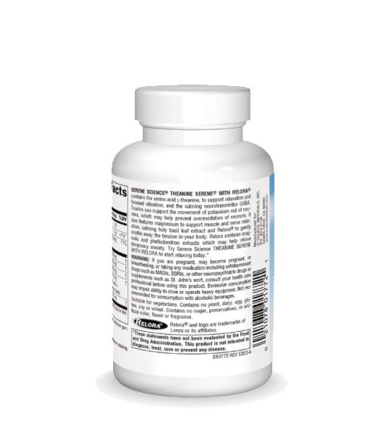 Serene Science Theanine Serene with Relora, 60 Tablets - Spring Street Vitamins