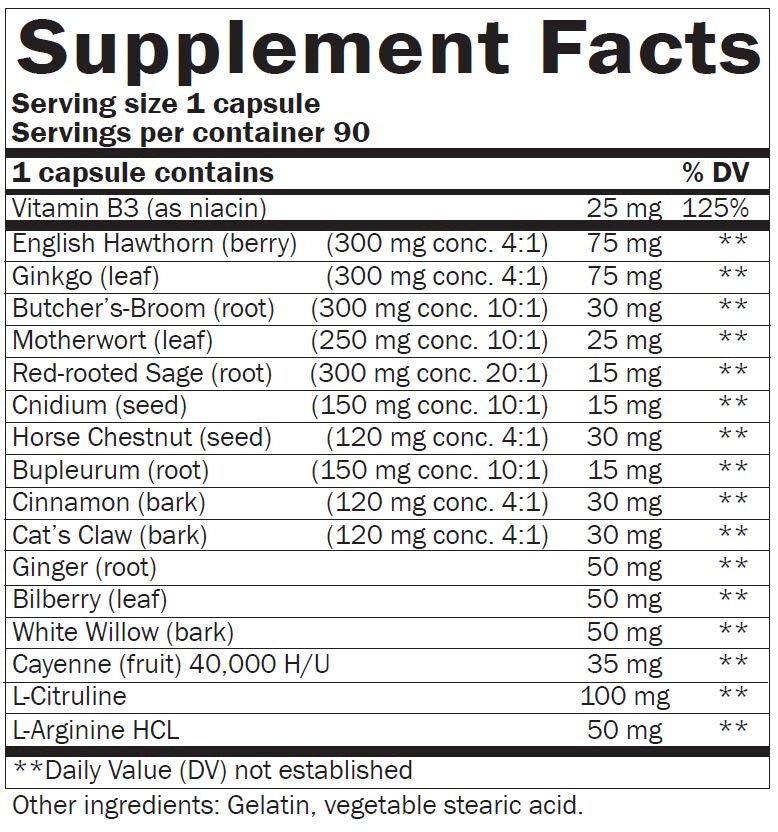 Super Circulation 90 Vegetable Capsules - Spring Street Vitamins