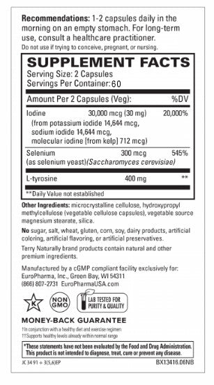 Thyroid Care Plus, 120 Vegetable Capsules - Spring Street Vitamins