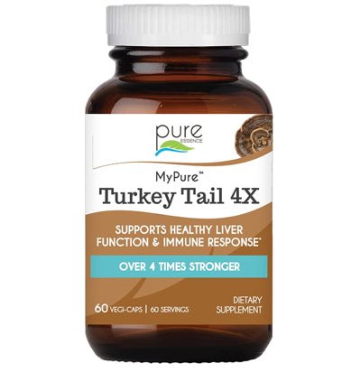 Turkey Tail Mushroom MyPure 4X, 60 Vegetable Capsules - Spring Street Vitamins